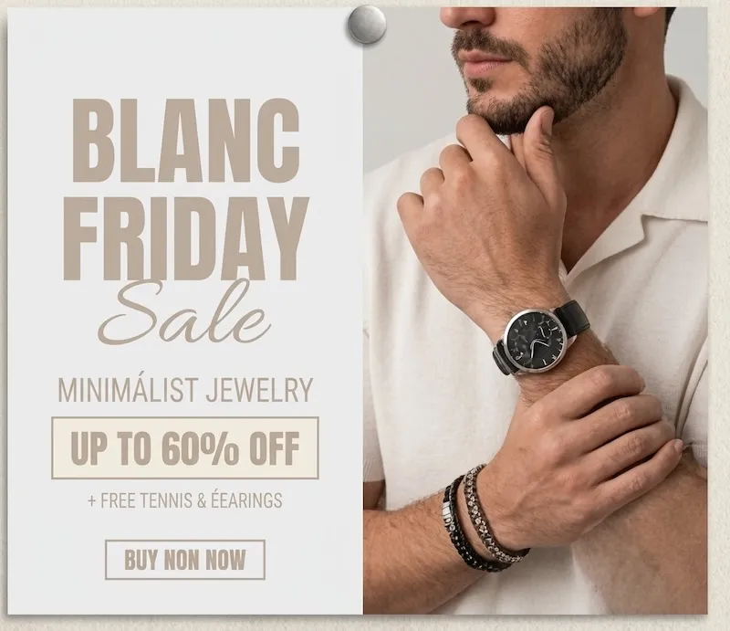 Fashion sale ad creative with headline and CTA text for visual QA