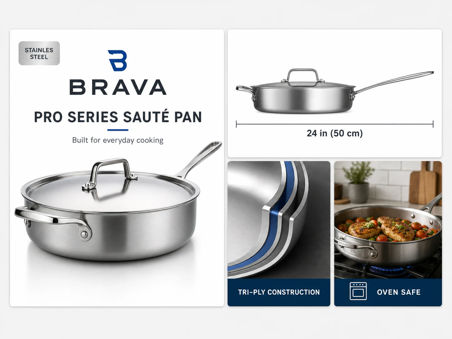E-commerce listing image set with product copy and dimensions ready for visual text review